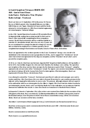 A preview of a PDF biography for Finlayson, David Haughton